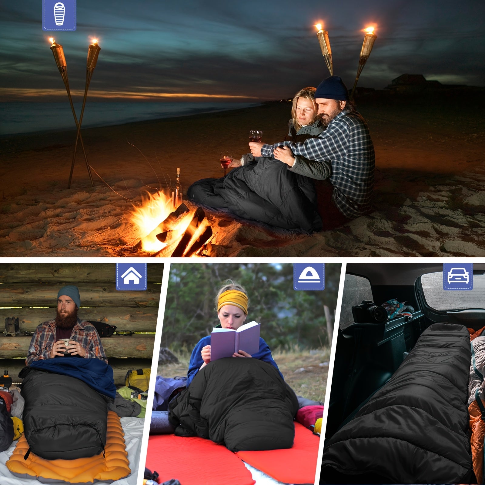 Sleeping Bag Winter, 0 to 20 Degrees Celsius(3.97LB\u002F82.68*31.5inch) Mummy Sleeping Bag Lightweight 4 Seasons, High Quality Sleeping Bag Small Packaging Size for Backpacking, Camping, Hiking, And Travel